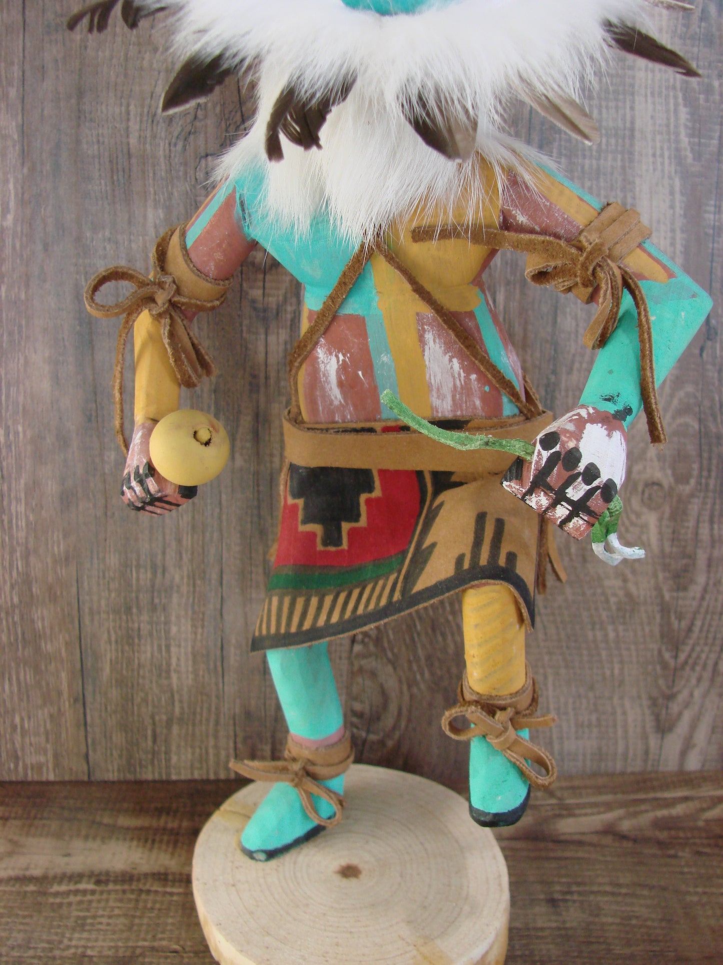 Native American Sun Face Kachina Dancer Signed Tsosie