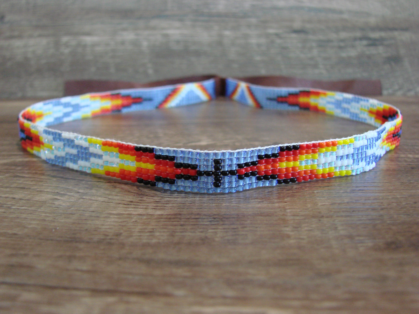 Navajo Indian Hand Beaded 1/2" Hat Band by Cleveland