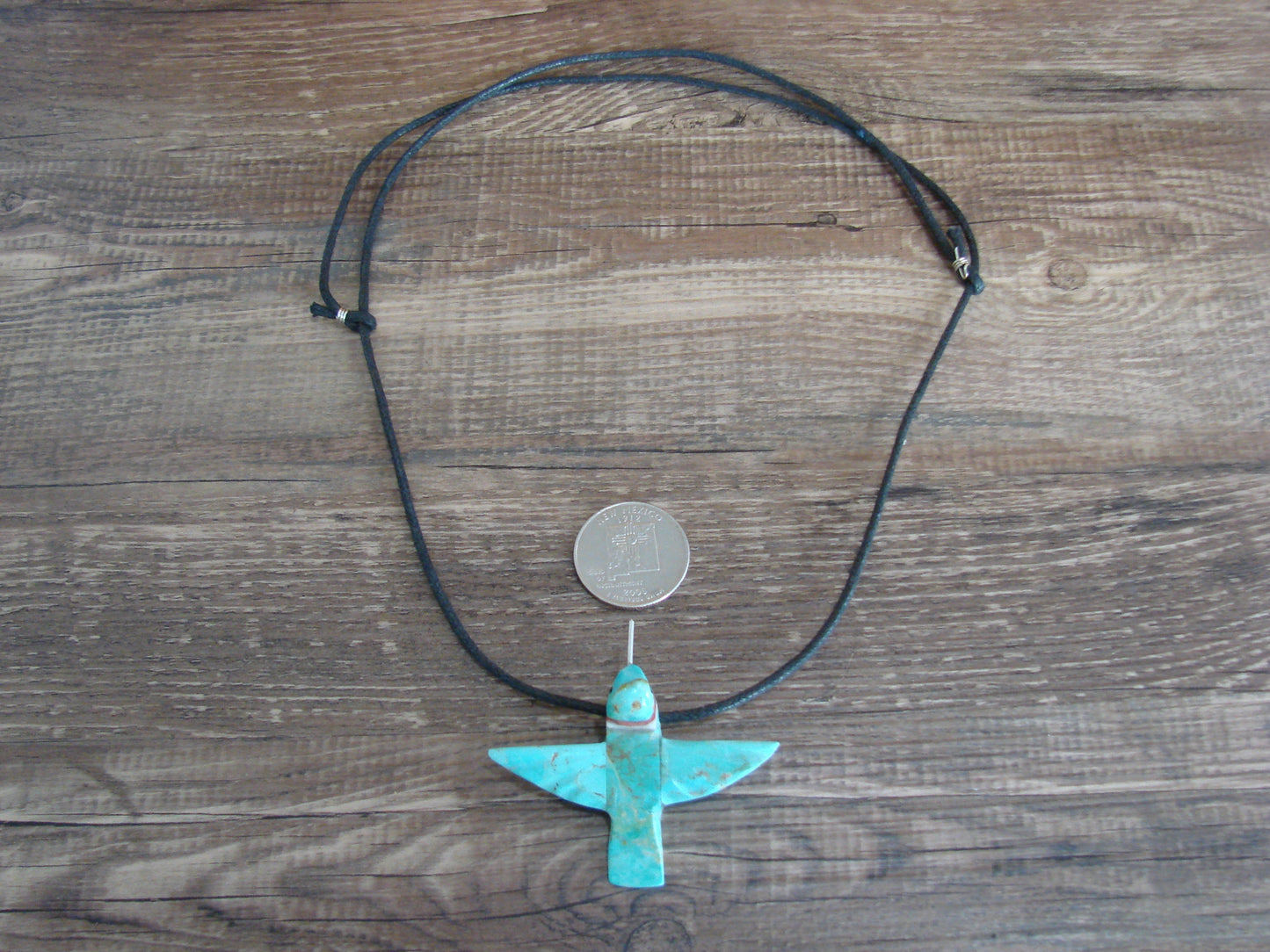 Hand Carved Turquoise Hummingbird Fetish Necklace Matt Mitchell