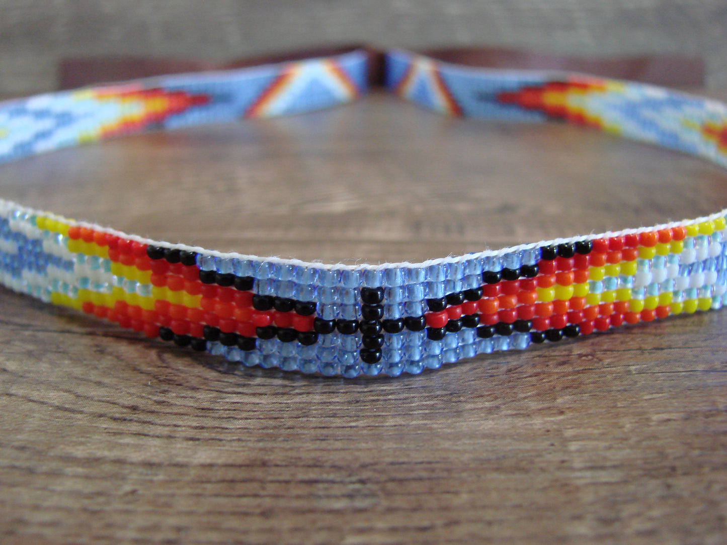 Navajo Indian Hand Beaded 1/2" Hat Band by Cleveland