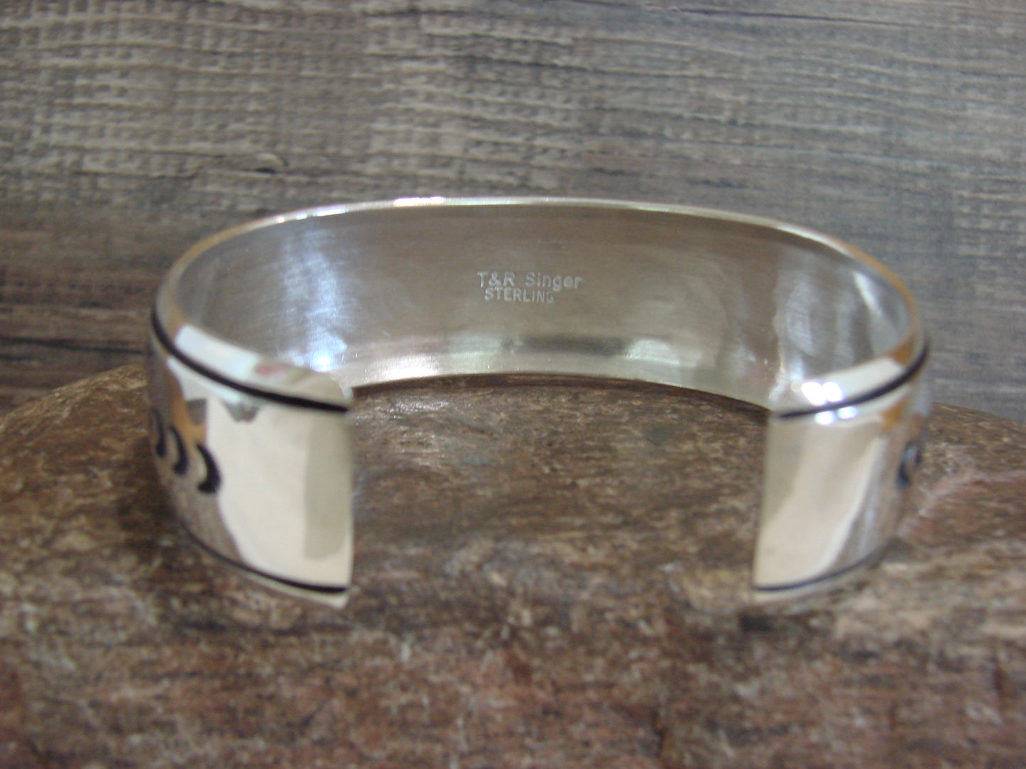 Native American Sterling Silver Petroglyph Bracelet by Singer