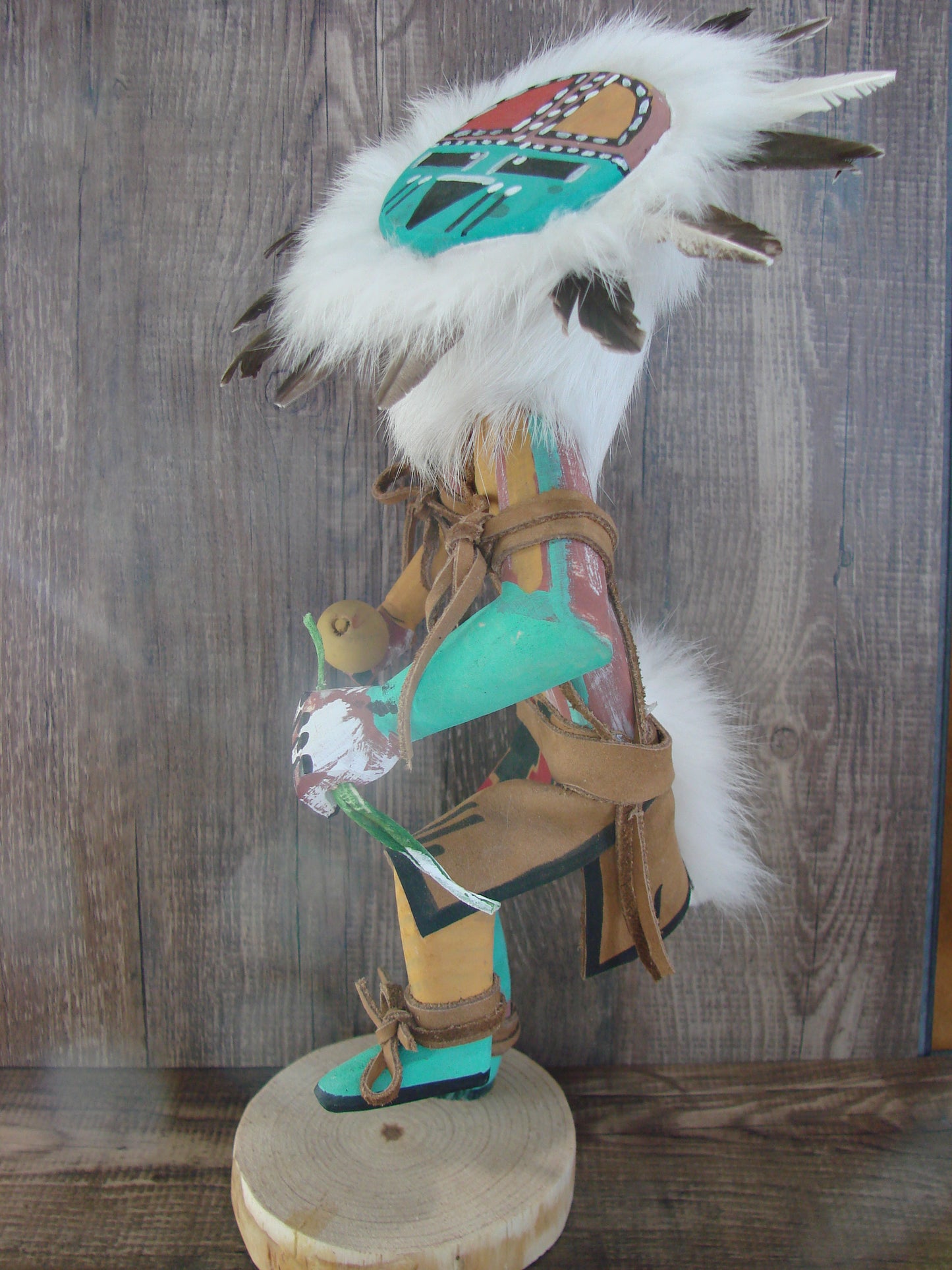 Native American Sun Face Kachina Dancer Signed Tsosie