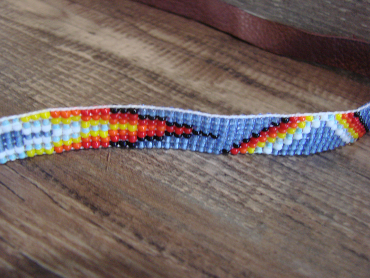 Navajo Indian Hand Beaded 1/2" Hat Band by Cleveland