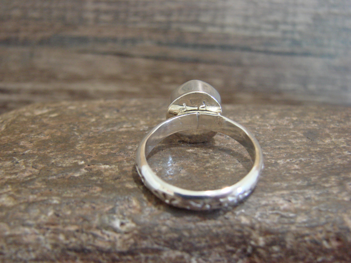 Native American Sterling Silver & Turquoise Ring by Pino - Size 6.5