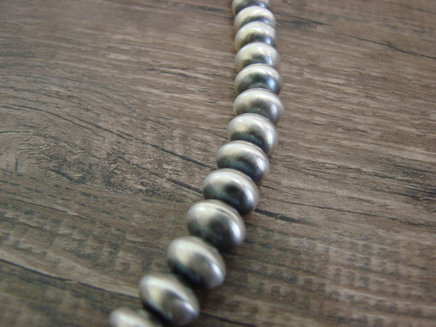 Native American Sterling Silver Navajo Pearl 21" Necklace by Halwood