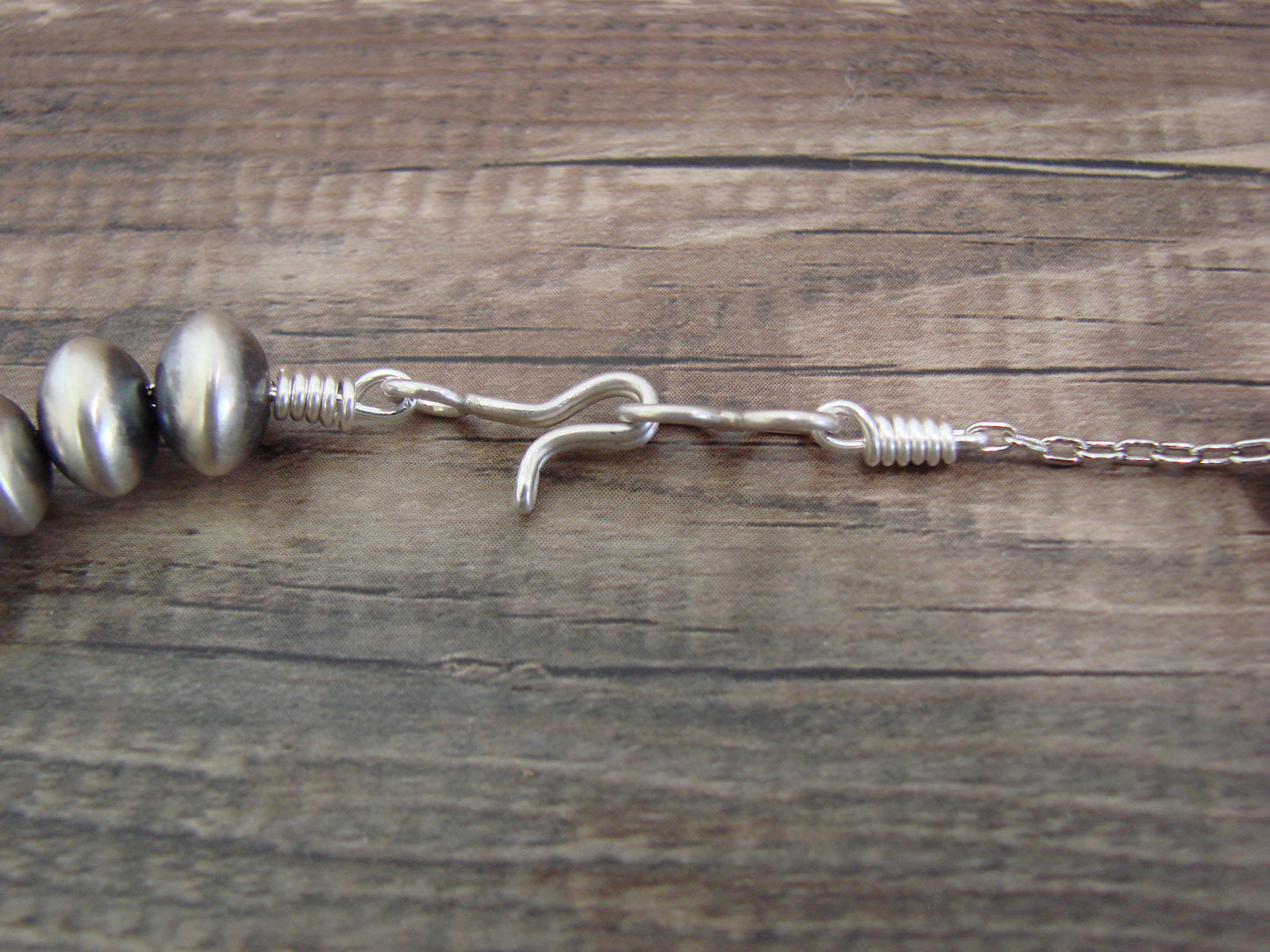 Native American Sterling Silver Navajo Pearl 21" Necklace by Halwood