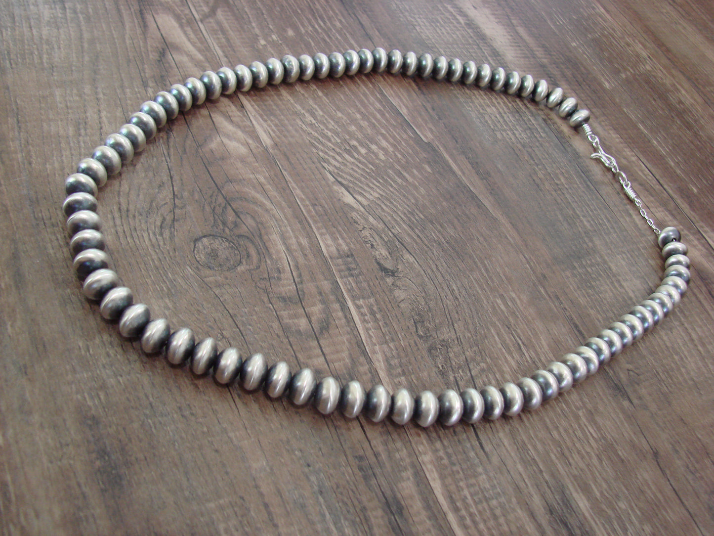 Native American Sterling Silver Navajo Pearl 21" Necklace by Halwood