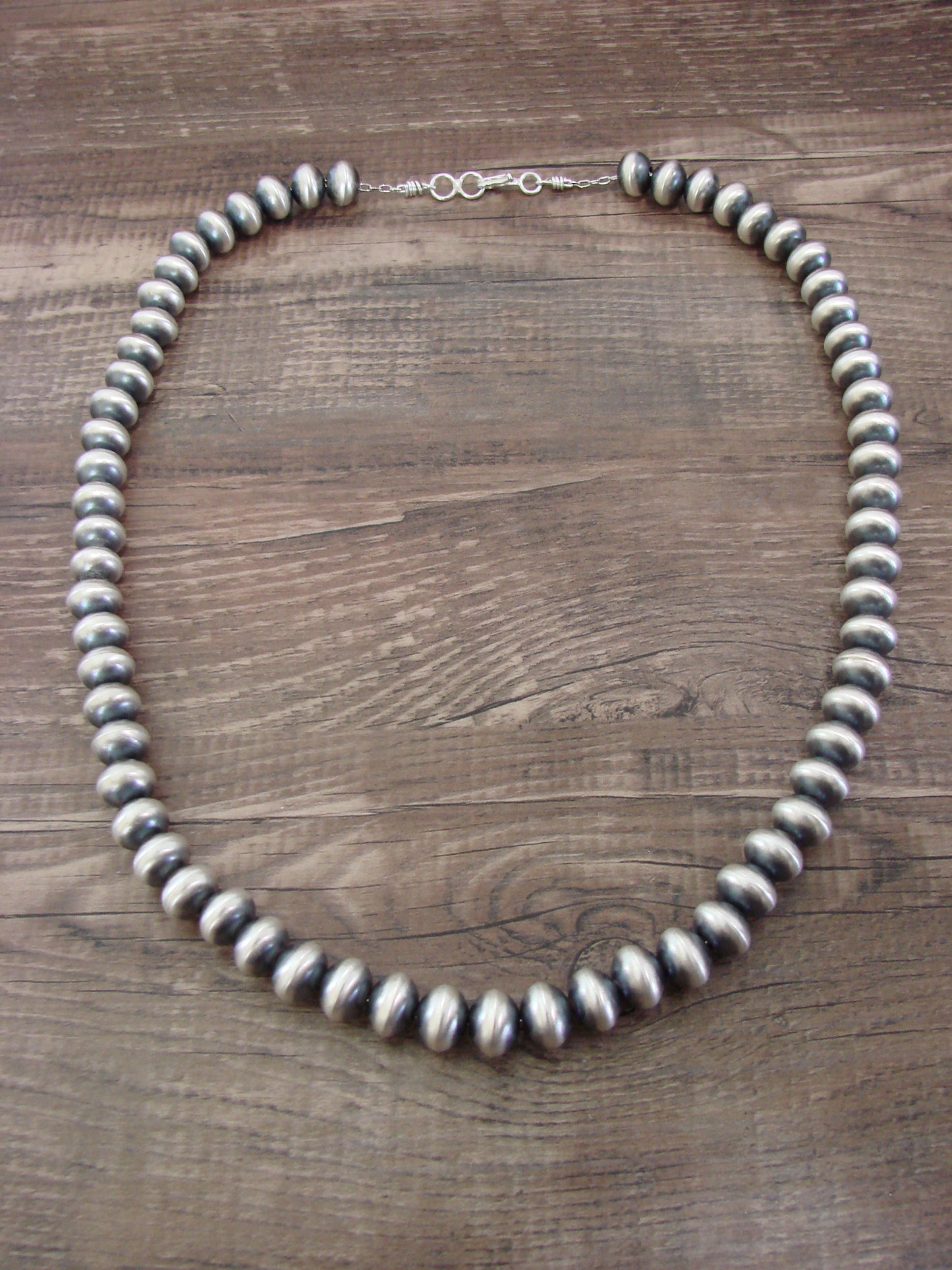 Native American Sterling Silver Navajo Pearl 21" Necklace by Halwood