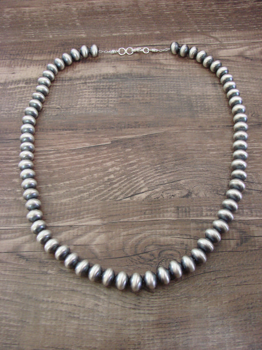 Native American Sterling Silver Navajo Pearl 21" Necklace by Halwood