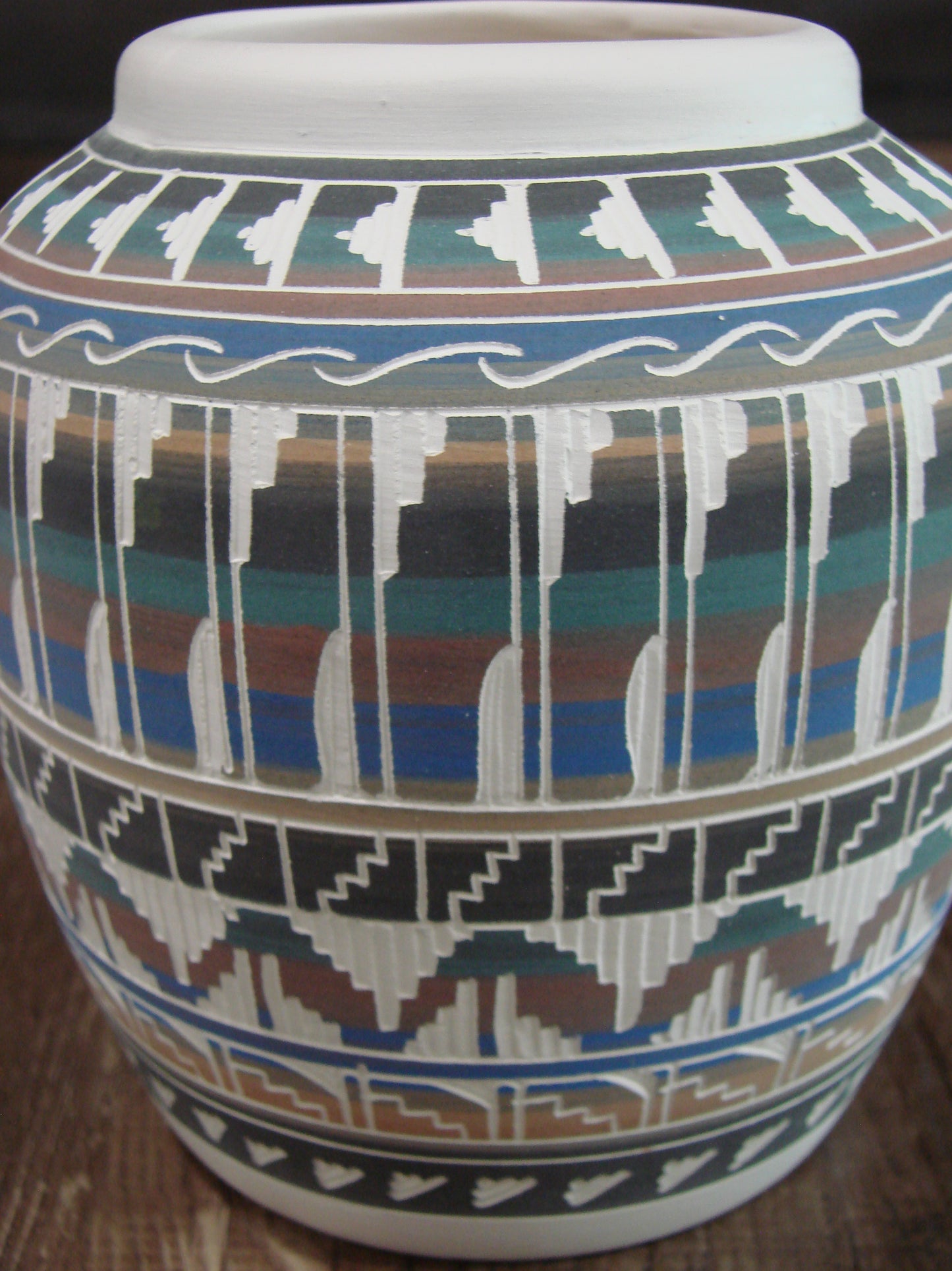 Native American Hand Etched & Hand Painted Pottery - Gilmore