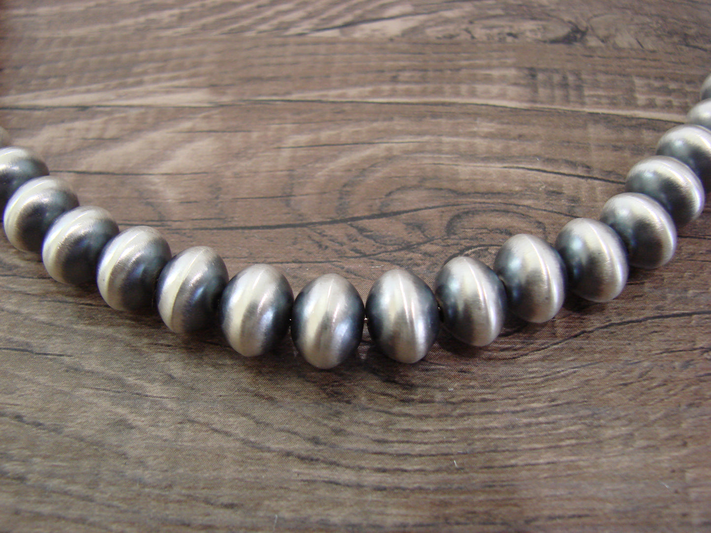 Native American Sterling Silver Navajo Pearl 21" Necklace by Halwood