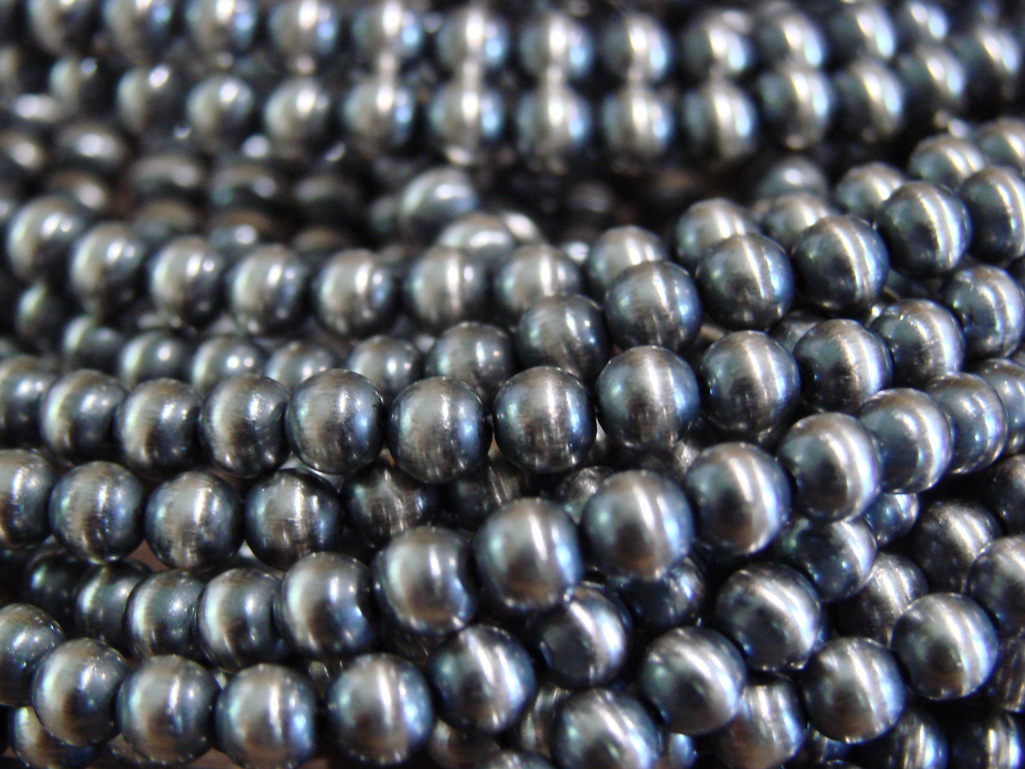 Native American Sterling Silver 30" Navajo Pearl Necklace by I. John