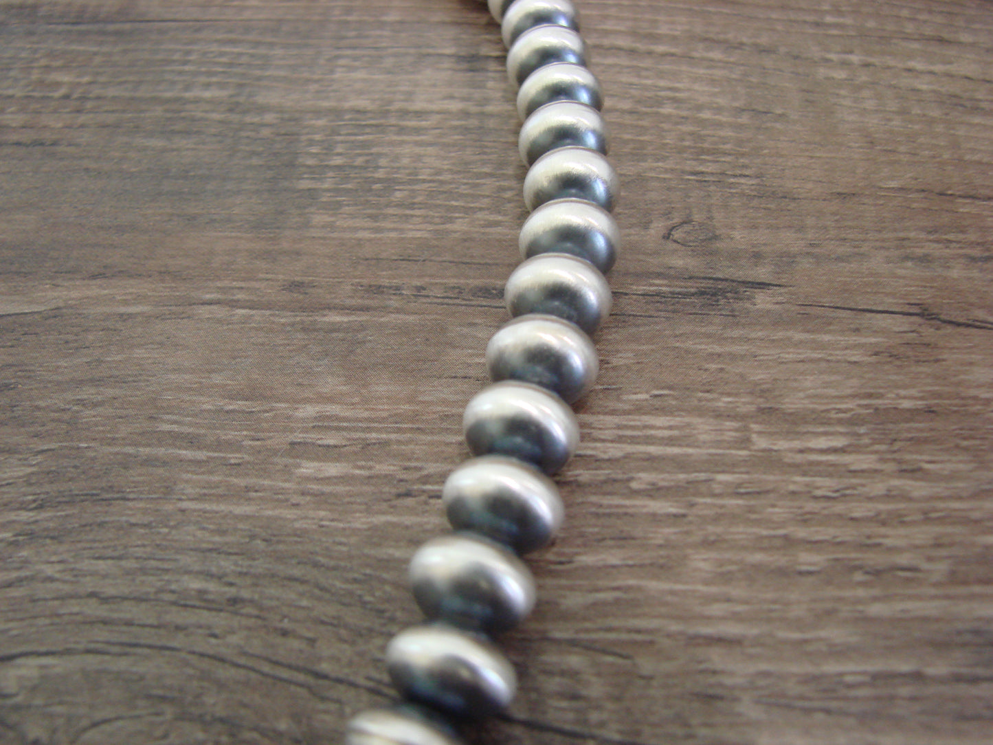 Native American Sterling Silver Navajo Pearl 21" Necklace by Halwood