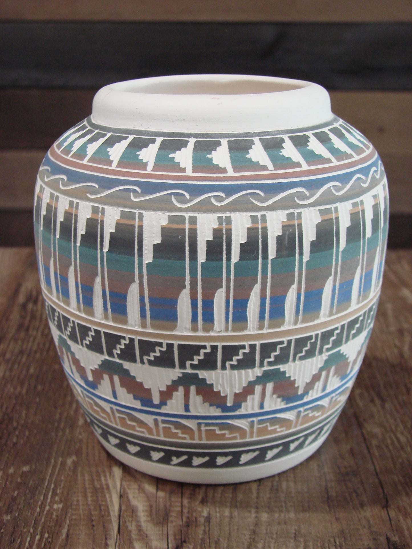 Native American Hand Etched & Hand Painted Pottery - Gilmore
