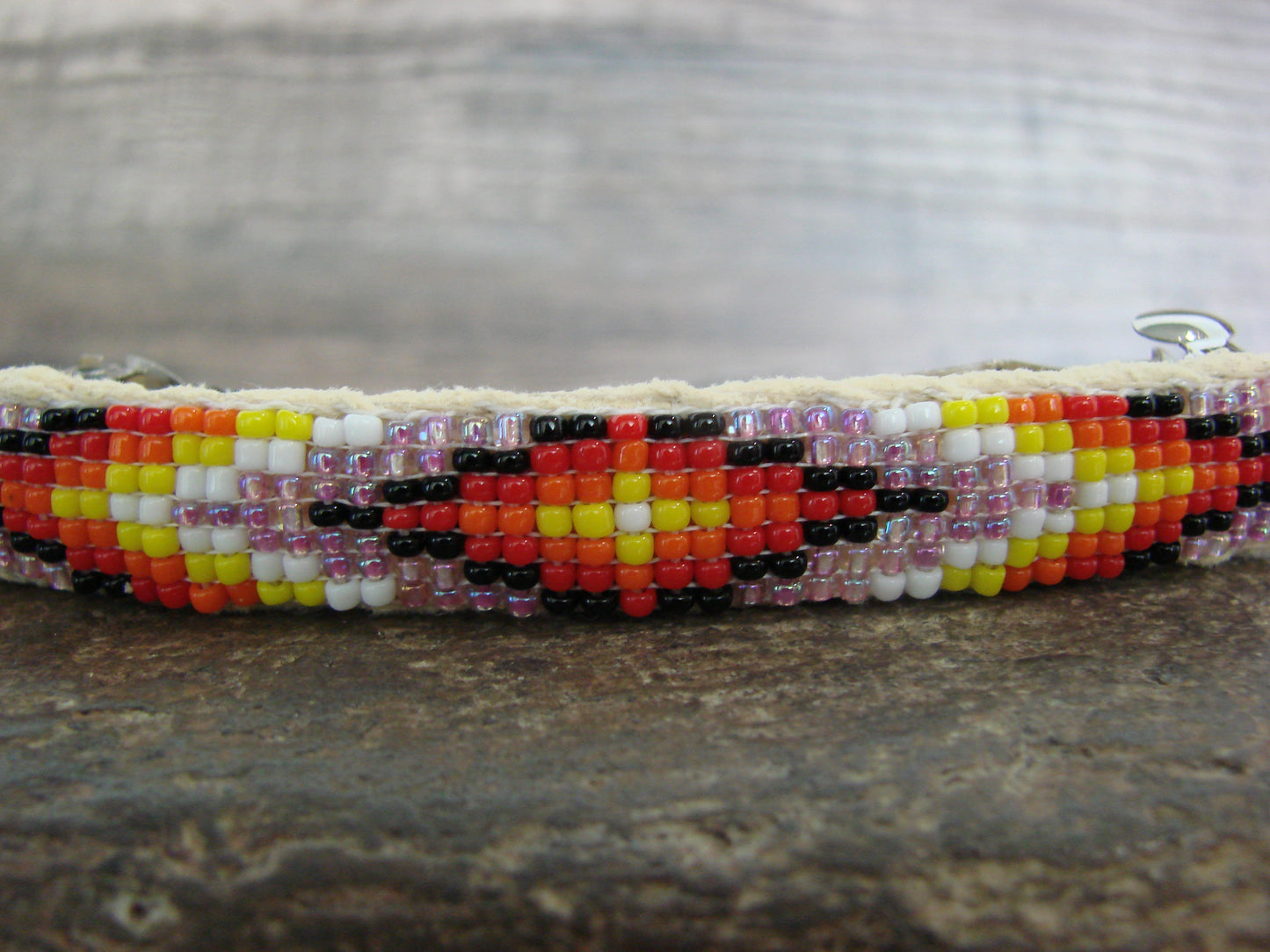 Native American Hand Beaded Hair Barrette by Cleveland