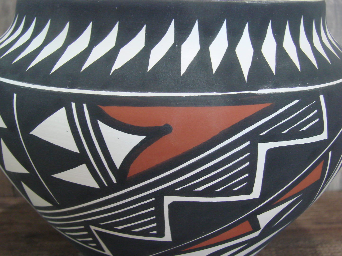 Acoma Pueblo Fine Line Hand Painted Pottery by Ortiz
