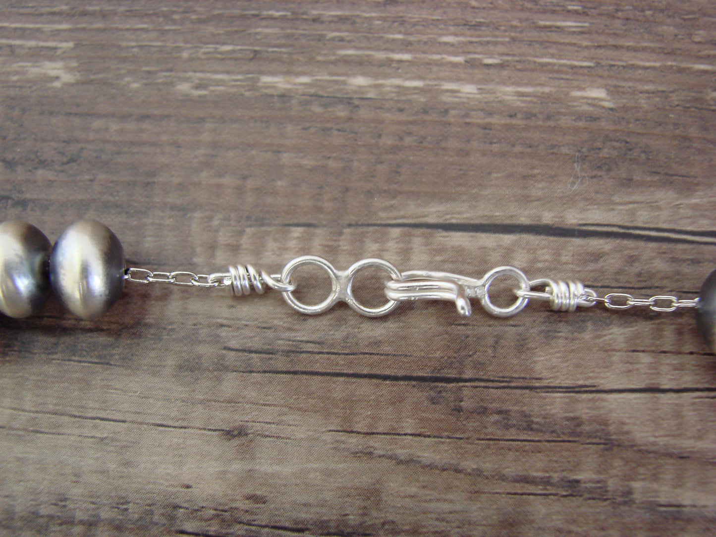 Native American Sterling Silver Navajo Pearl 21" Necklace by Halwood