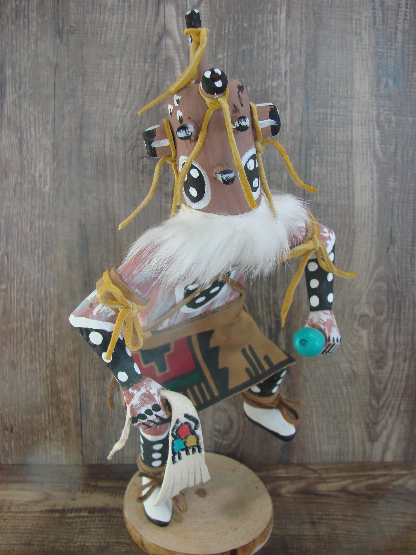 Native American Mud Head Kachina Dancer Signed Tsosie