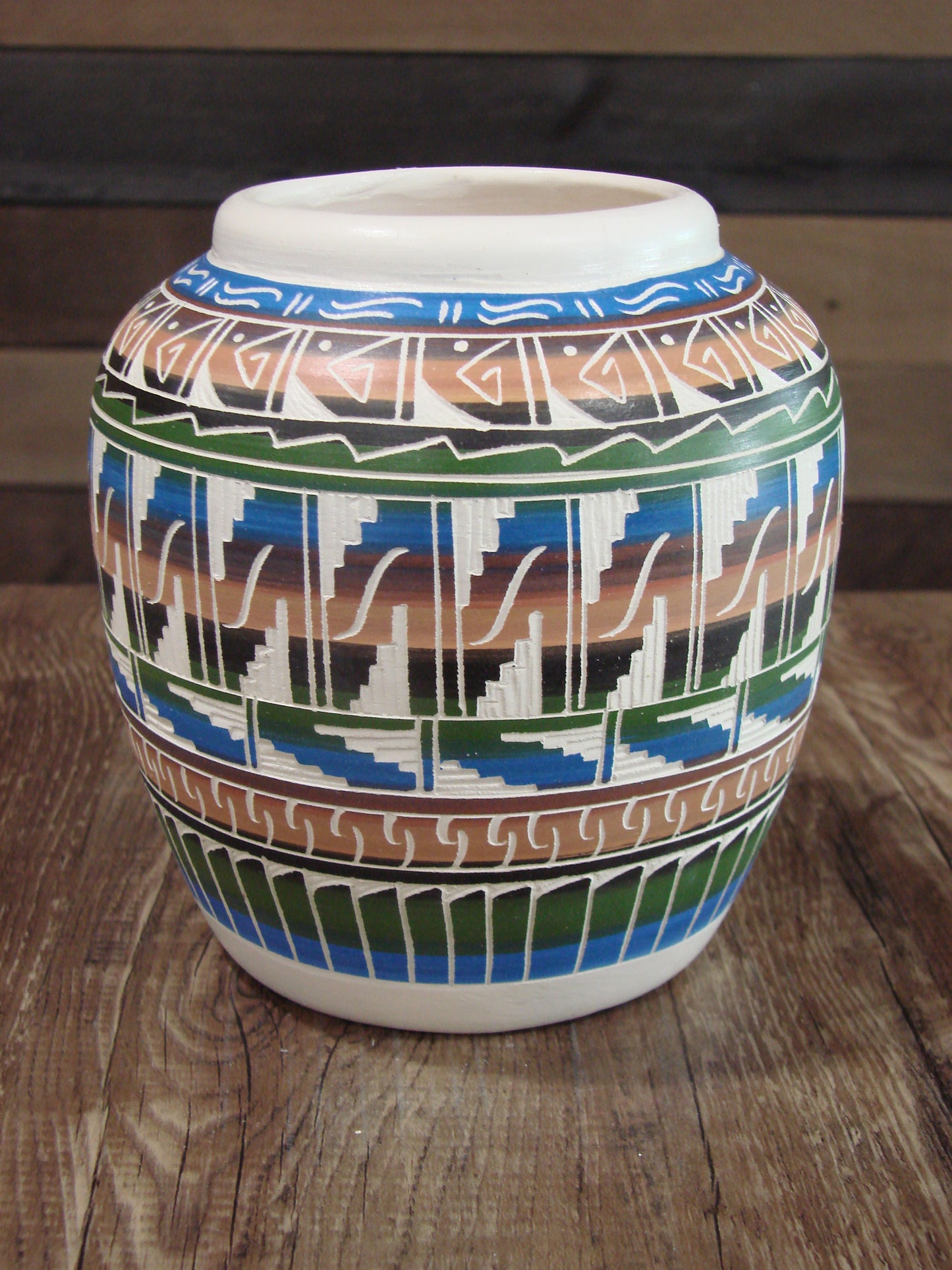 Native American Hand Etched & Hand Painted Pottery - Gilmore