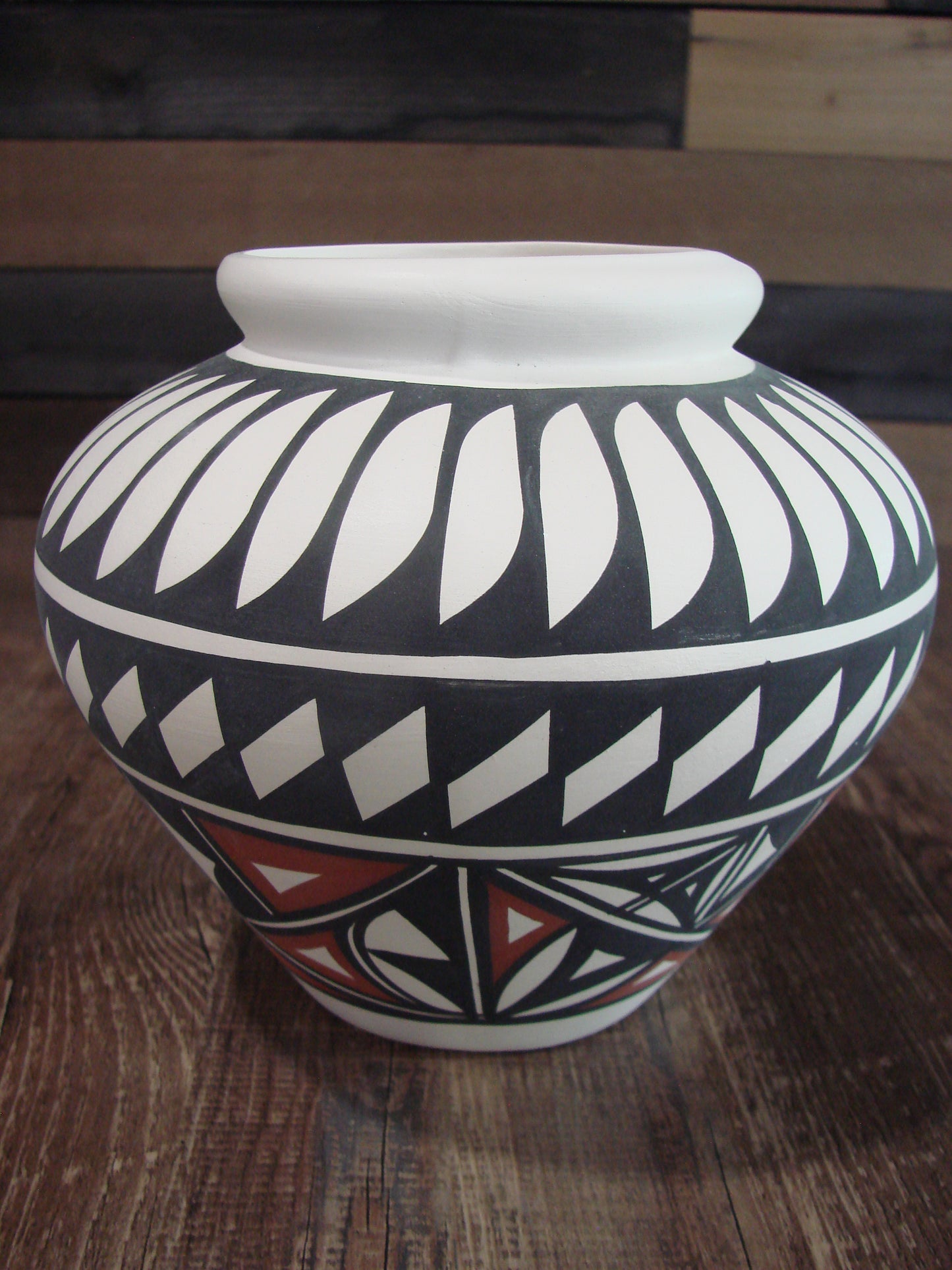 Native American Acoma Fine Line Hand Painted Pottery by Concho