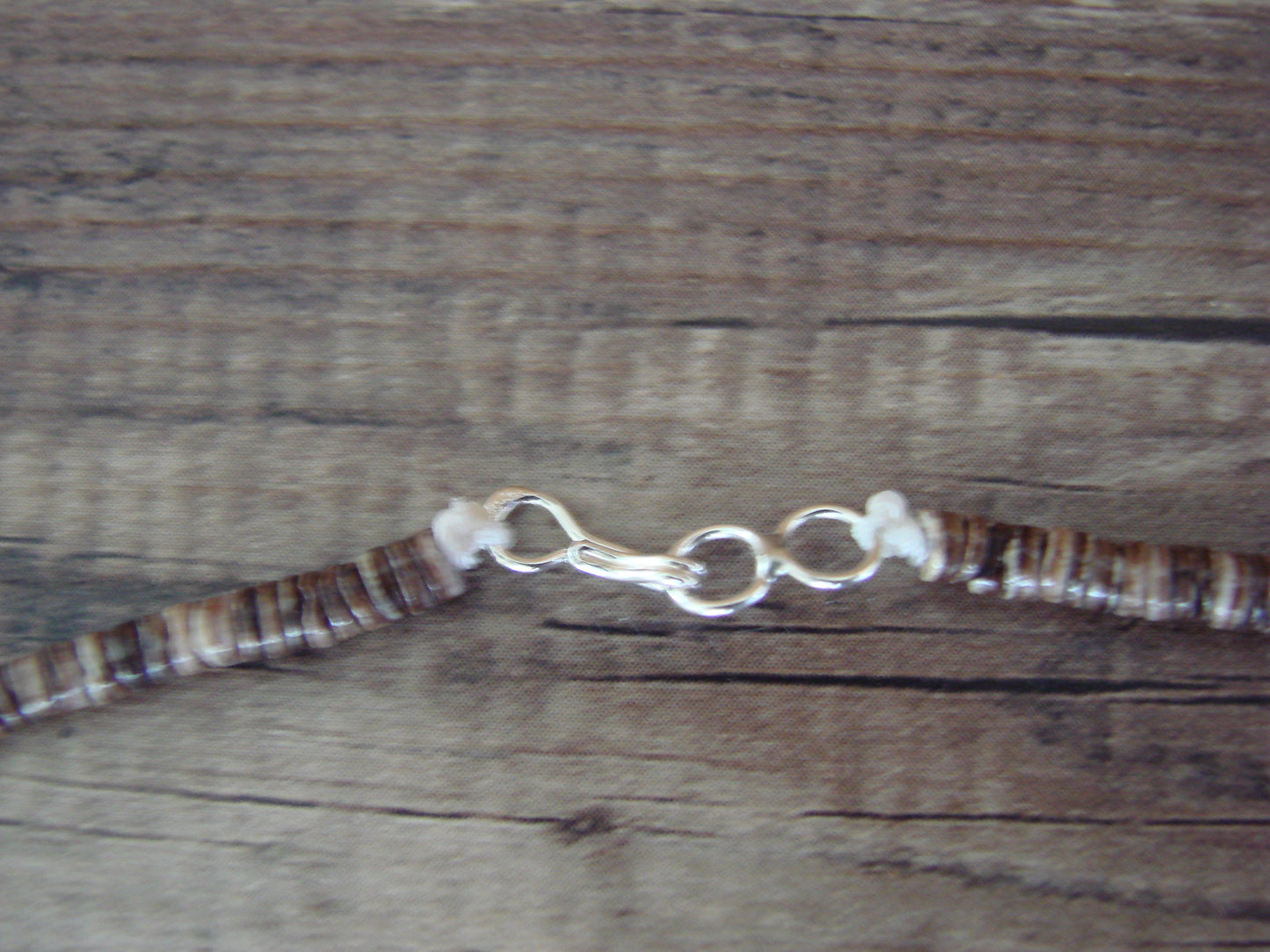 Native American 17" Santo Domingo Spiny Oyster Heishi Necklace - Calabaza