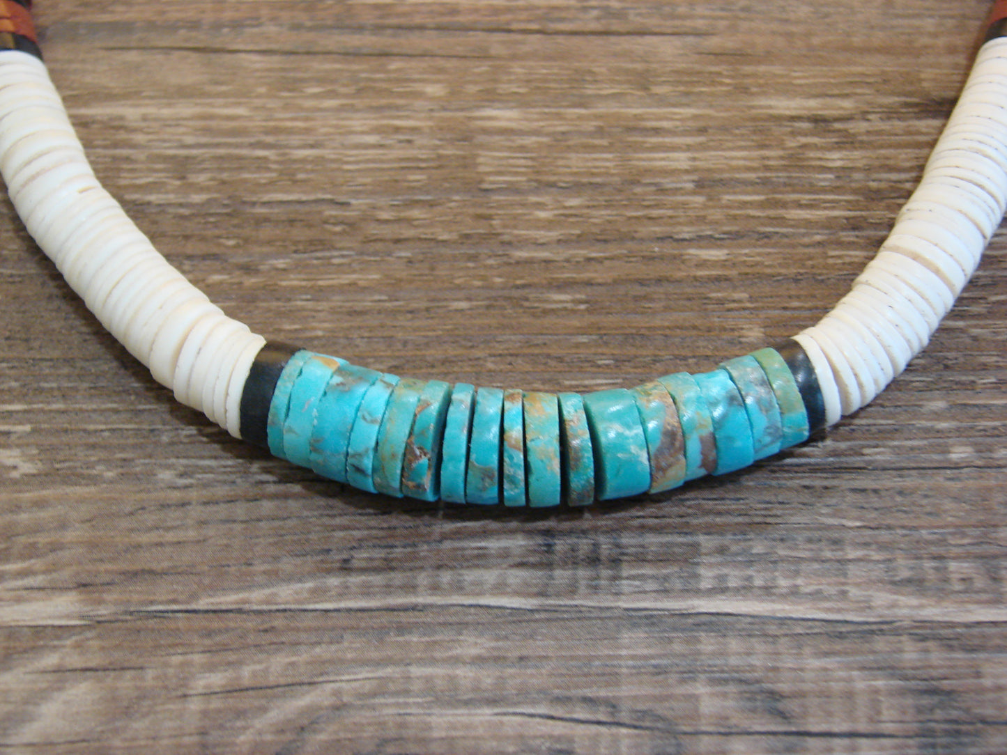 Native American 19" Santo Domingo Multi Stone Heishi Necklace - Crespin