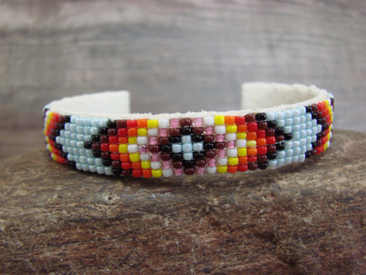 Native American Navajo Indian Hand Beaded 1/2" Bracelet by Cleveland