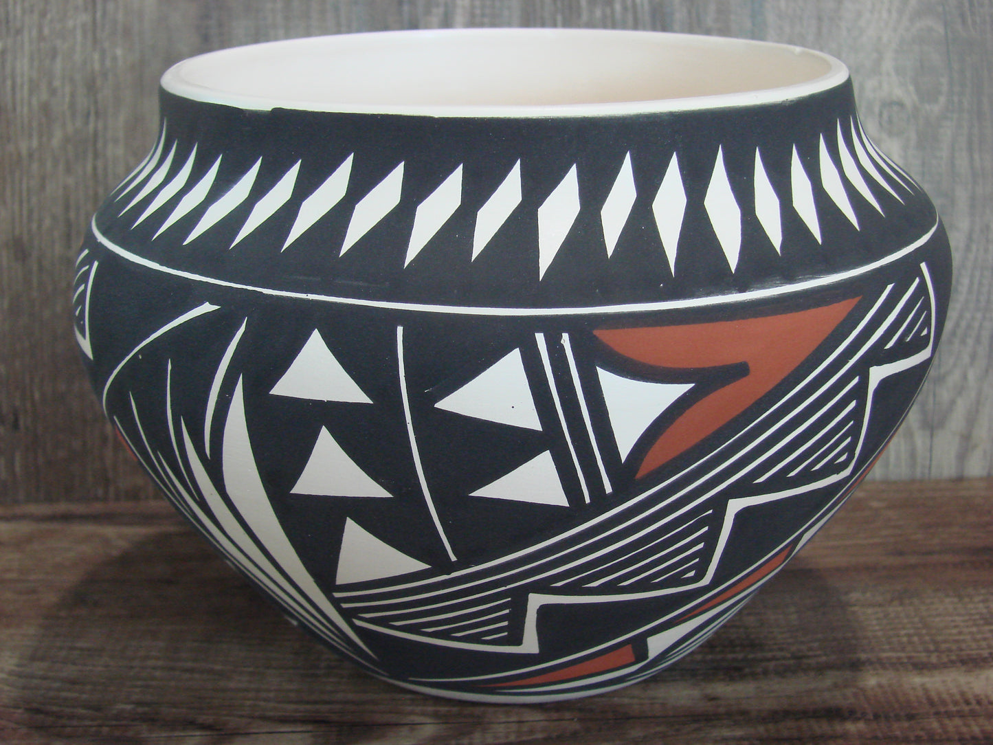Acoma Pueblo Fine Line Hand Painted Pottery by Ortiz
