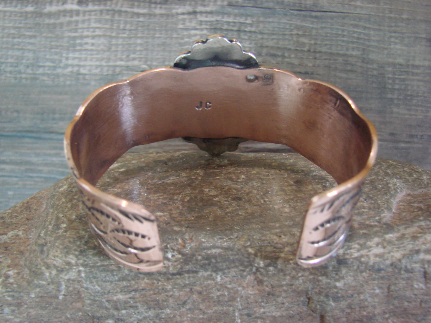 Navajo Indian Copper & Red Howlite Bracelet by Cleveland