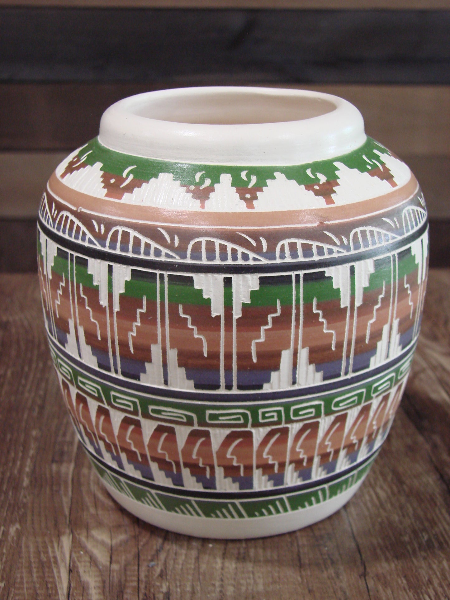 Native American Hand Etched & Hand Painted Pottery - Gilmore