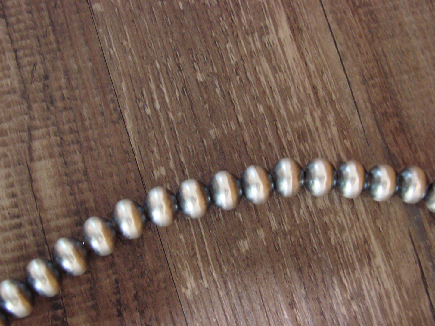Native American 21" Sterling Silver & Turquoise Navajo Pearl Necklace By Lewis