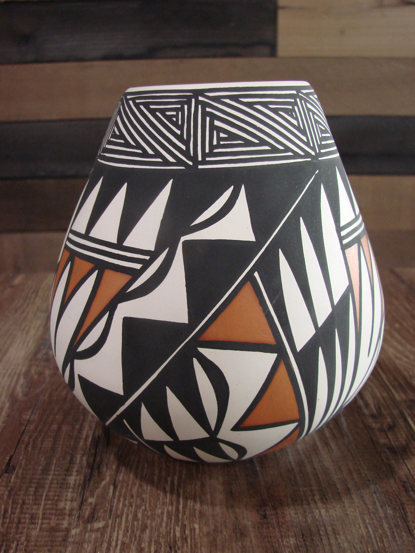 Native American Hand Painted Fine Line Acoma Pottery by Emerson