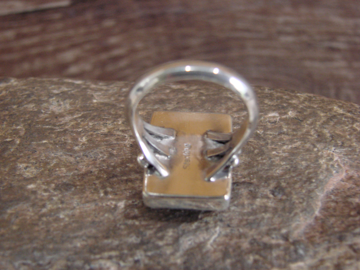 Native American Sterling Silver Onyx Ring Size 7 - Henio