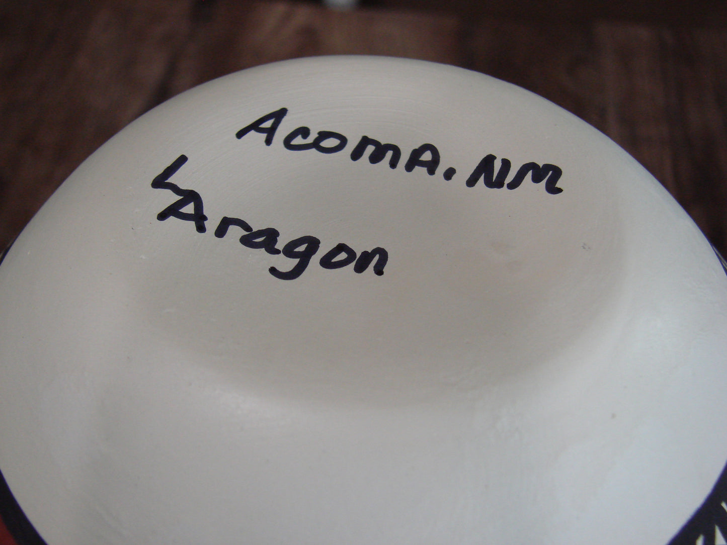 Native American Acoma Fine Line Hand Painted Pottery by Aragon