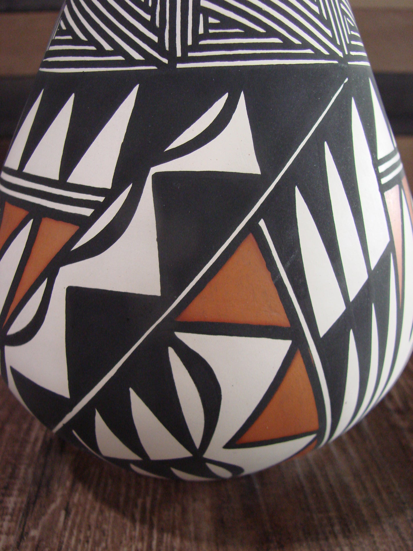 Native American Hand Painted Fine Line Acoma Pottery by Emerson