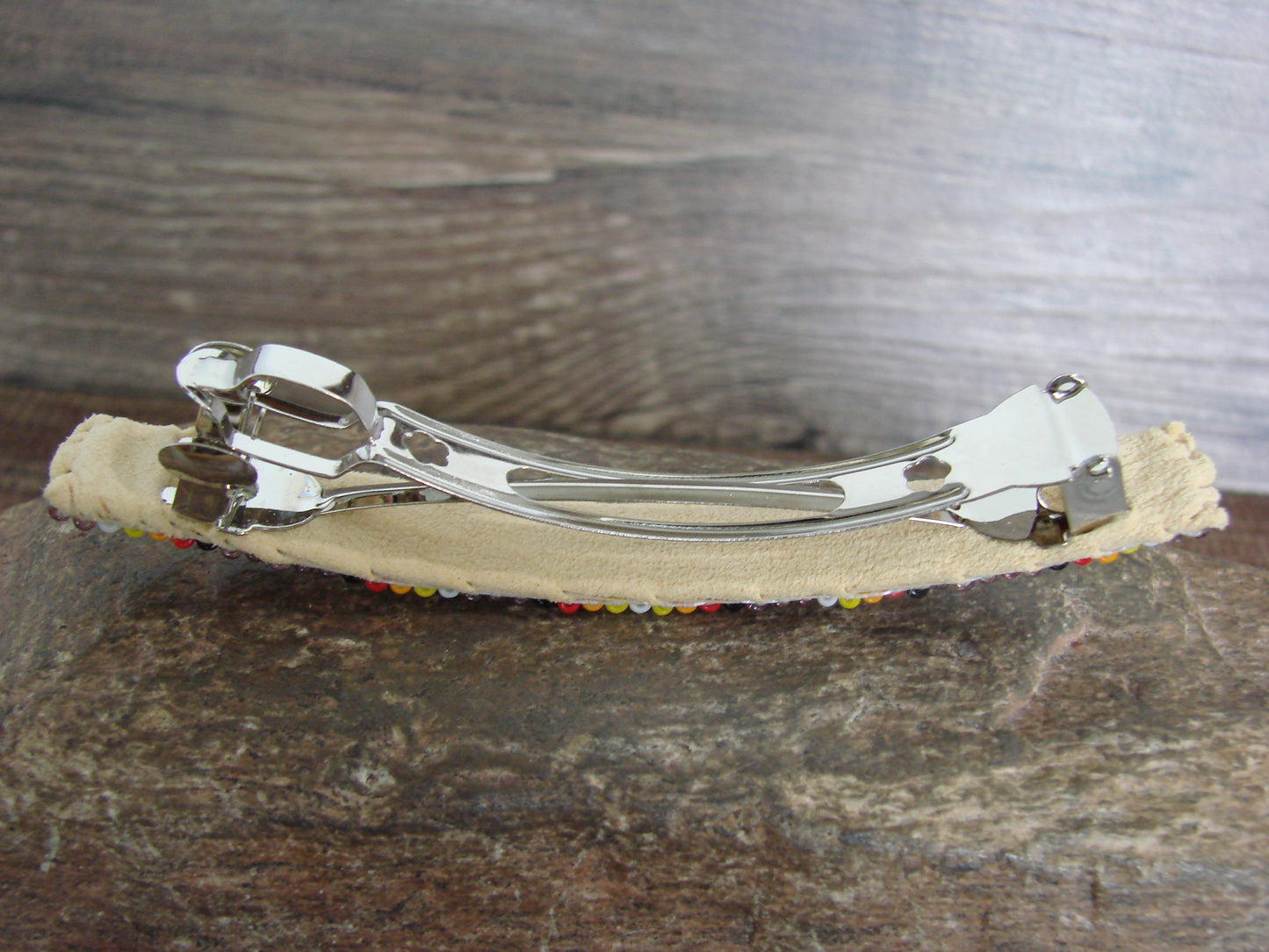 Native American Hand Beaded Hair Barrette by Cleveland