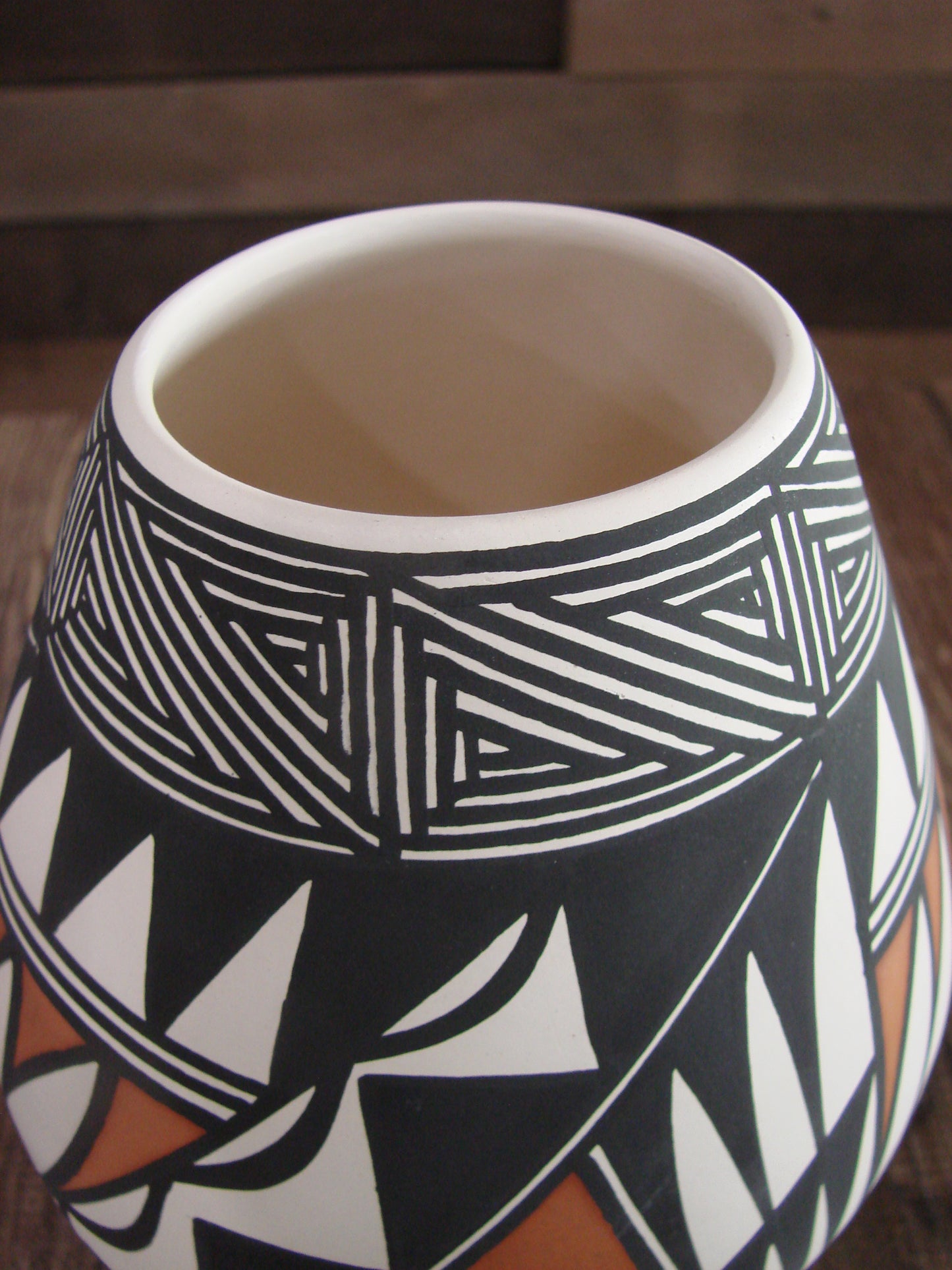 Native American Hand Painted Fine Line Acoma Pottery by Emerson