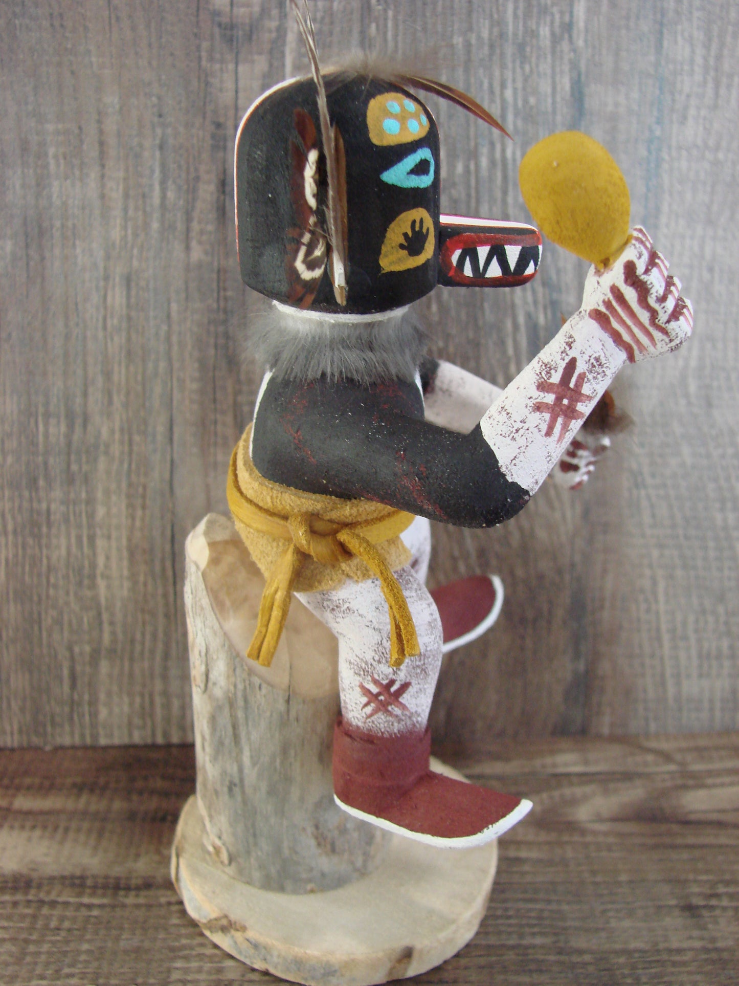 Native American Badger Kachina Dancer Signed Benally