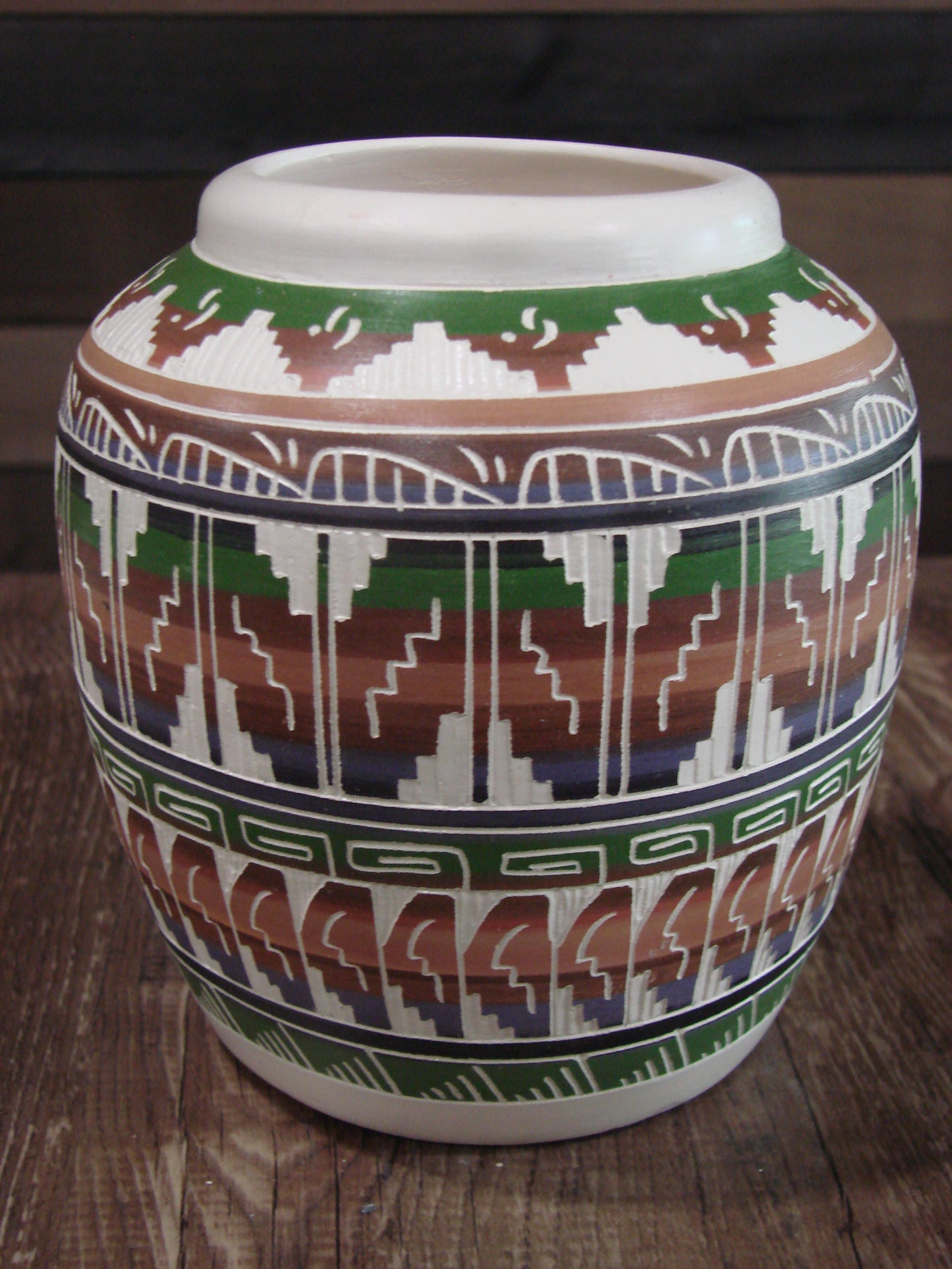 Native American Hand Etched & Hand Painted Pottery - Gilmore