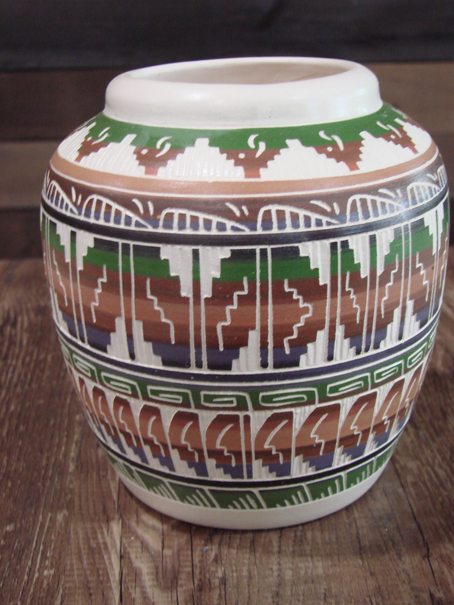 Native American Hand Etched & Hand Painted Pottery - Gilmore