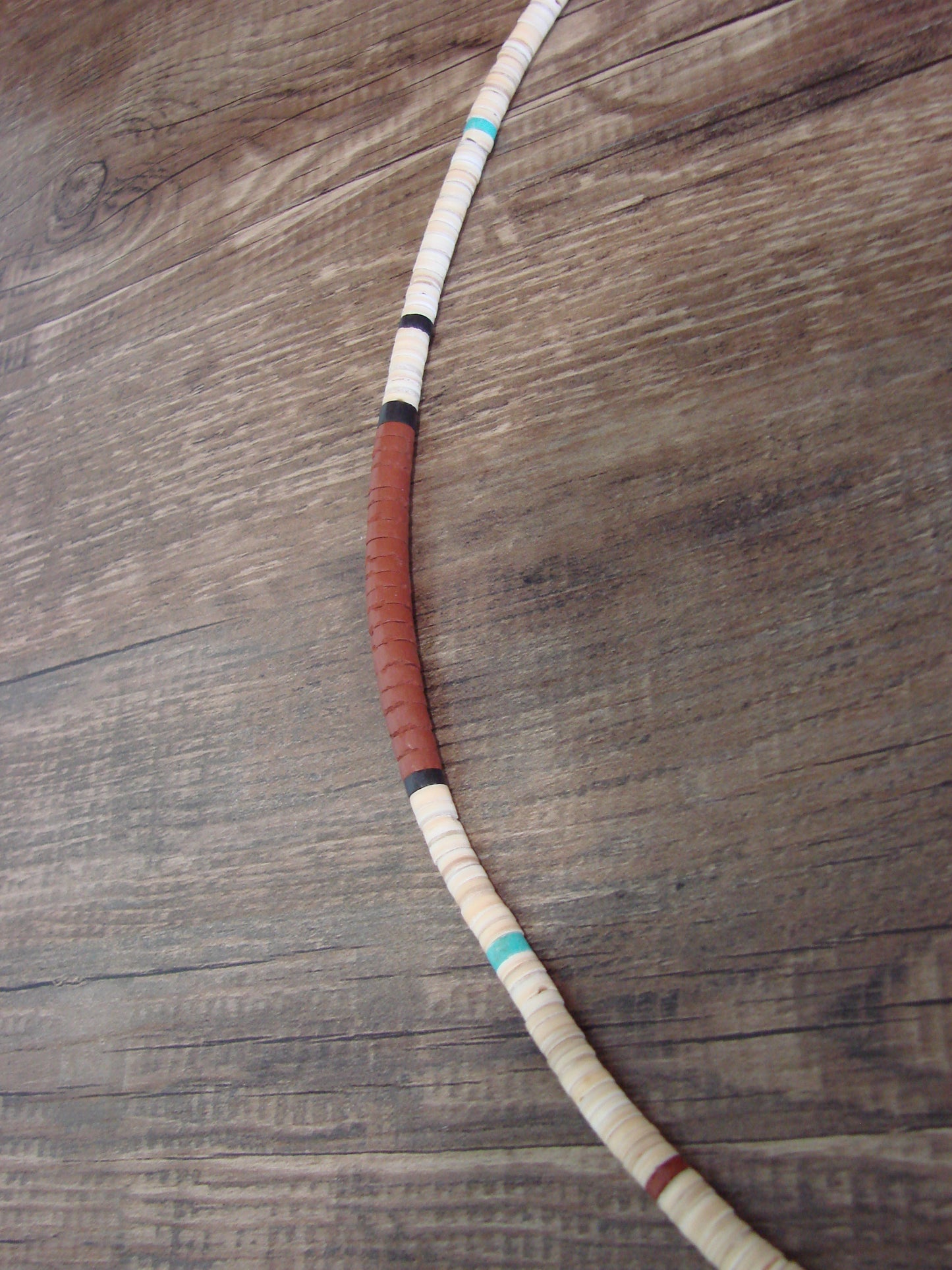 Native American 25" Santo Domingo Turquoise Heishi Necklace - Crespin
