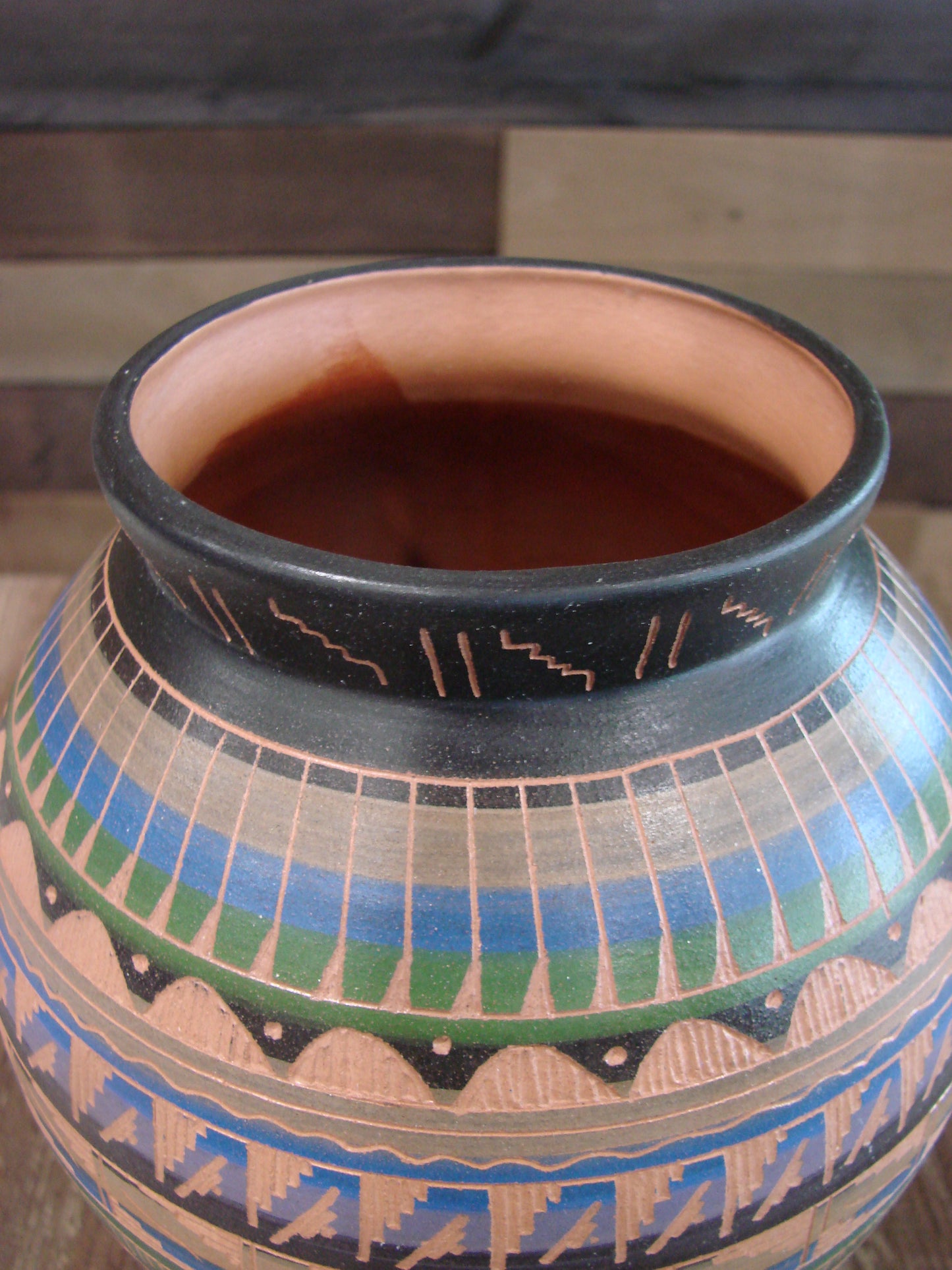 Native American Hand Etched & Hand Painted Pottery - Gilmore