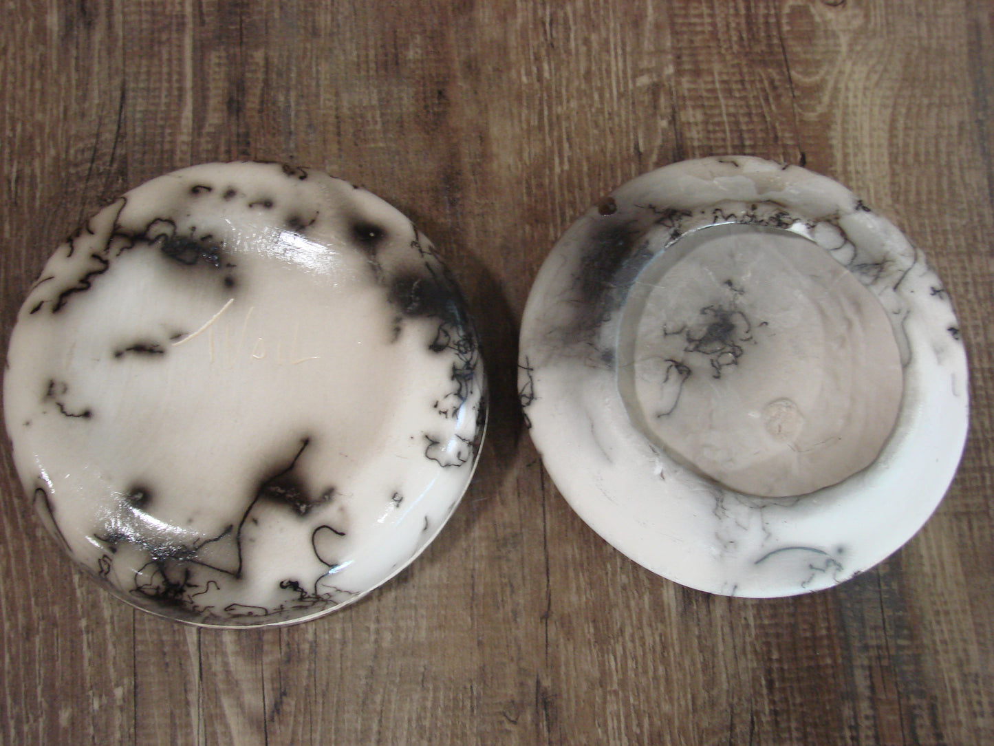 Native American Pottery Horse Hair Jewelry Trinket Box by Vail