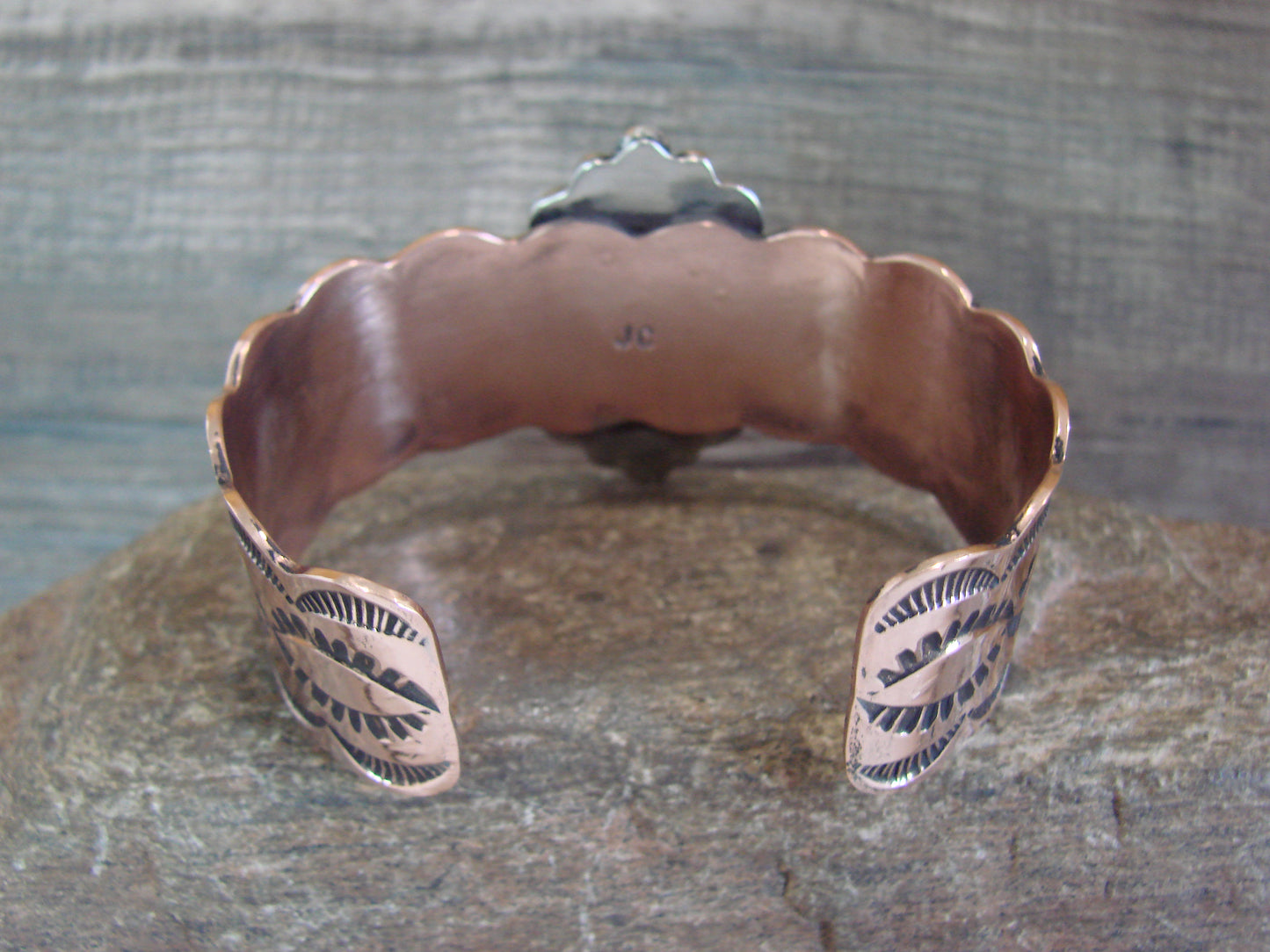 Navajo Indian Copper & Hematite Bracelet by Cleveland