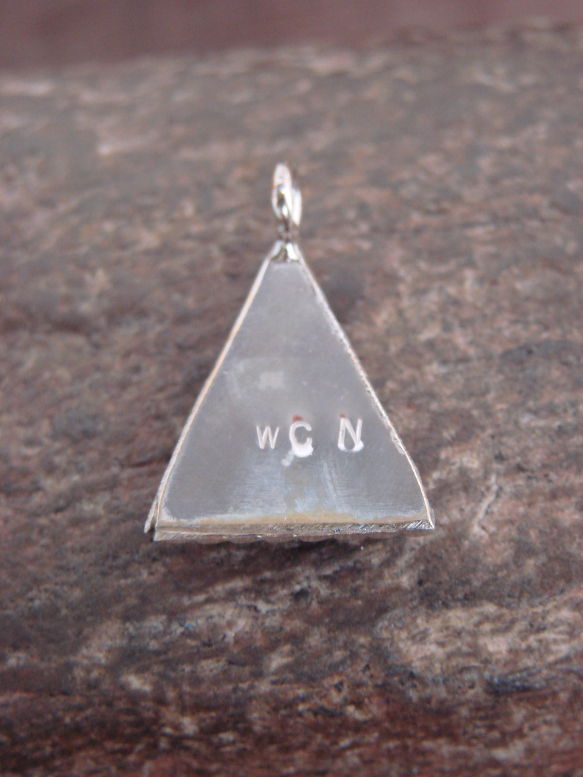 Native American Sterling Silver Turquoise Inlay Pendant - Niiha
