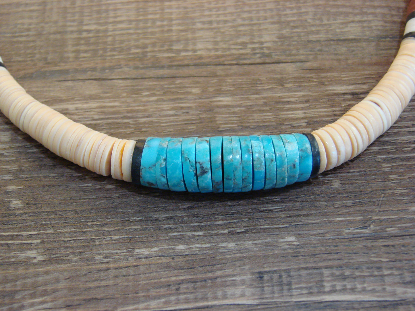 Native American 19" Santo Domingo Multi Stone Heishi Necklace - Crespin