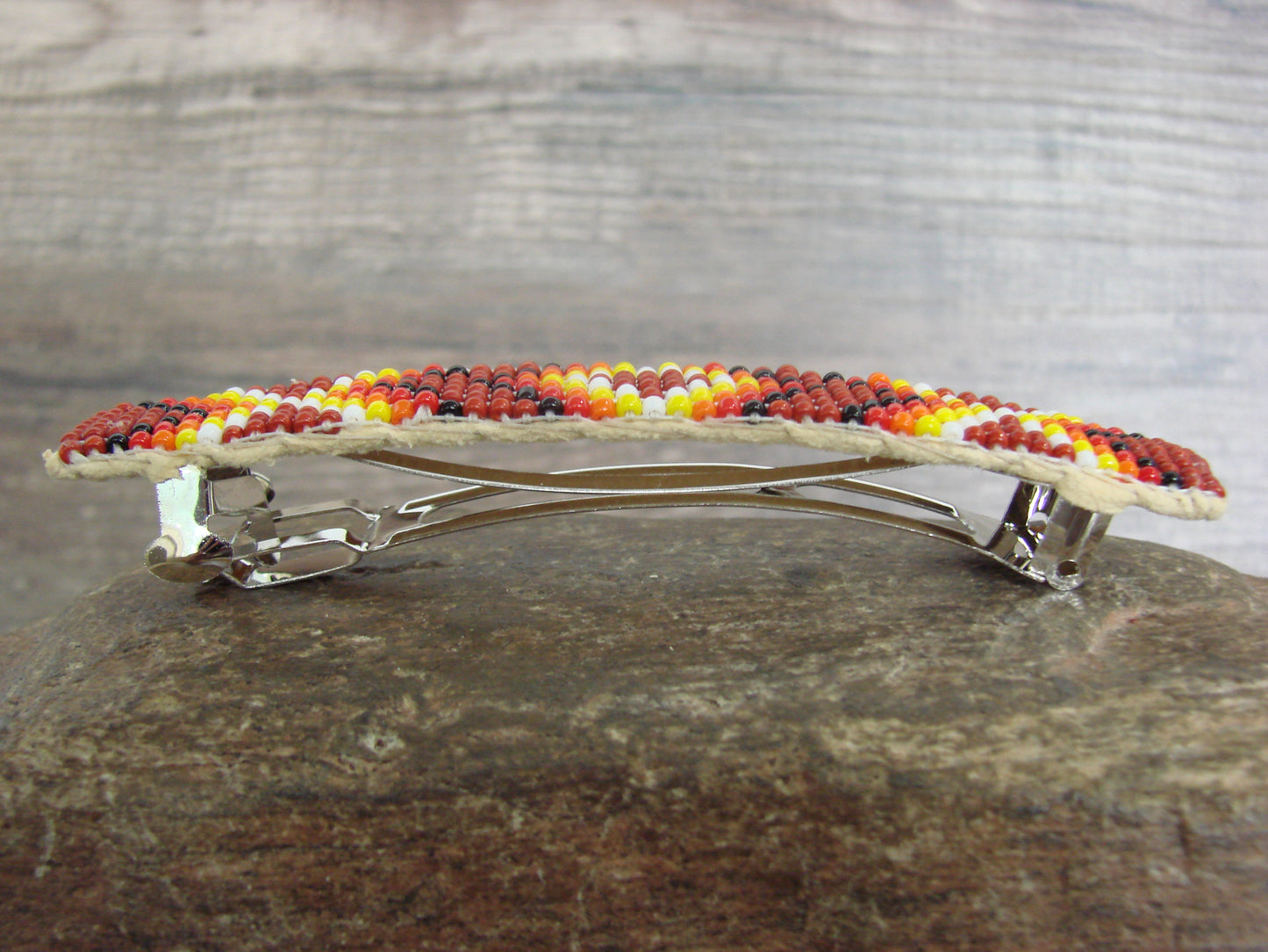 Native American Hand Beaded Hair Barrette by Cleveland
