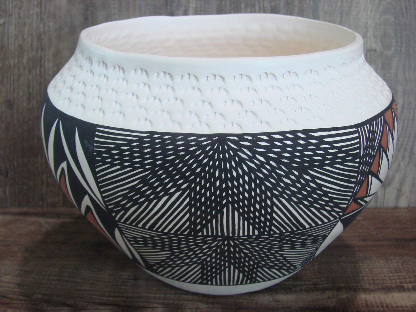Acoma Pueblo Fine Line Hand Painted Pottery by Garcia