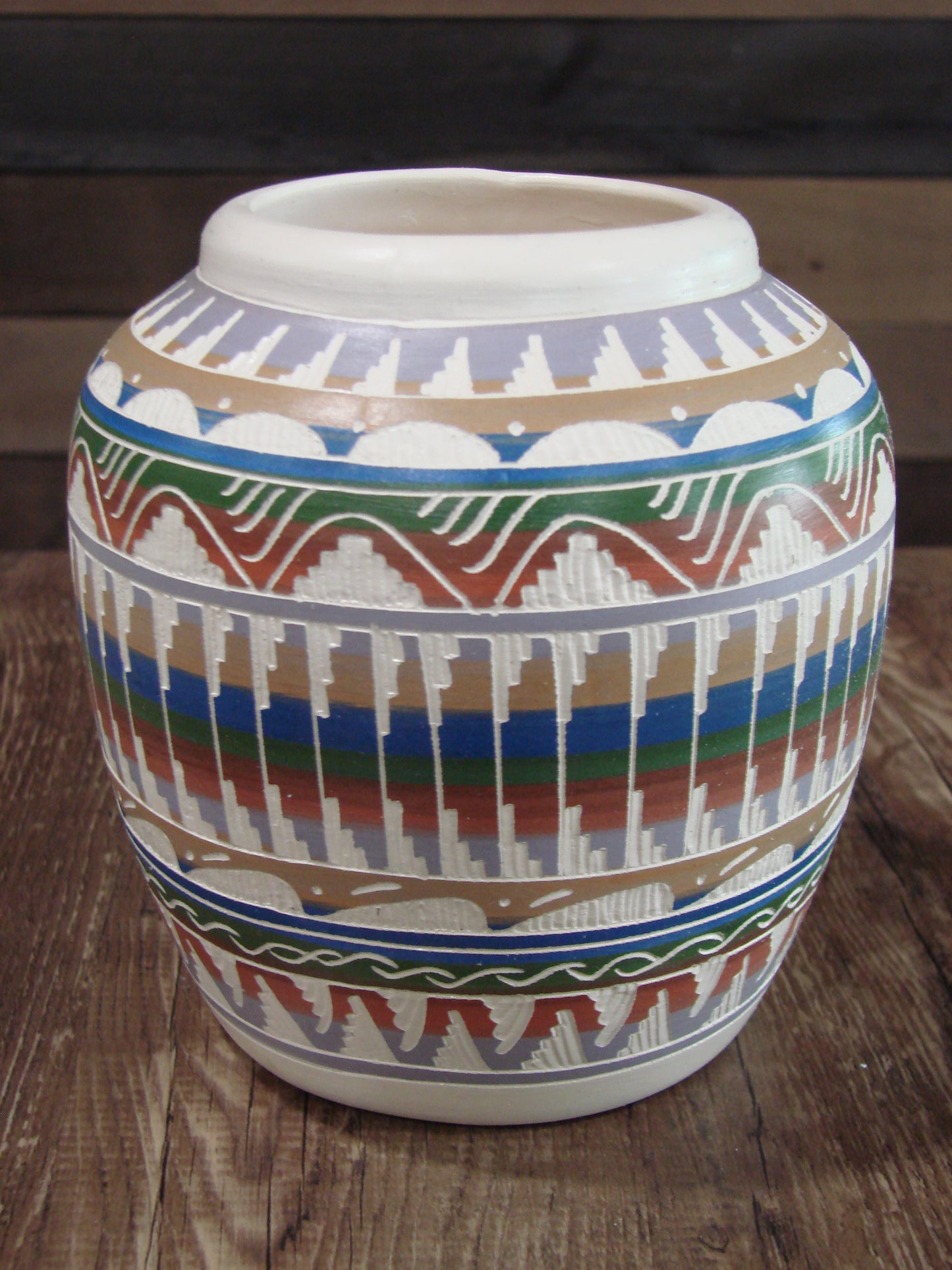 Native American Hand Etched & Hand Painted Pottery - Gilmore