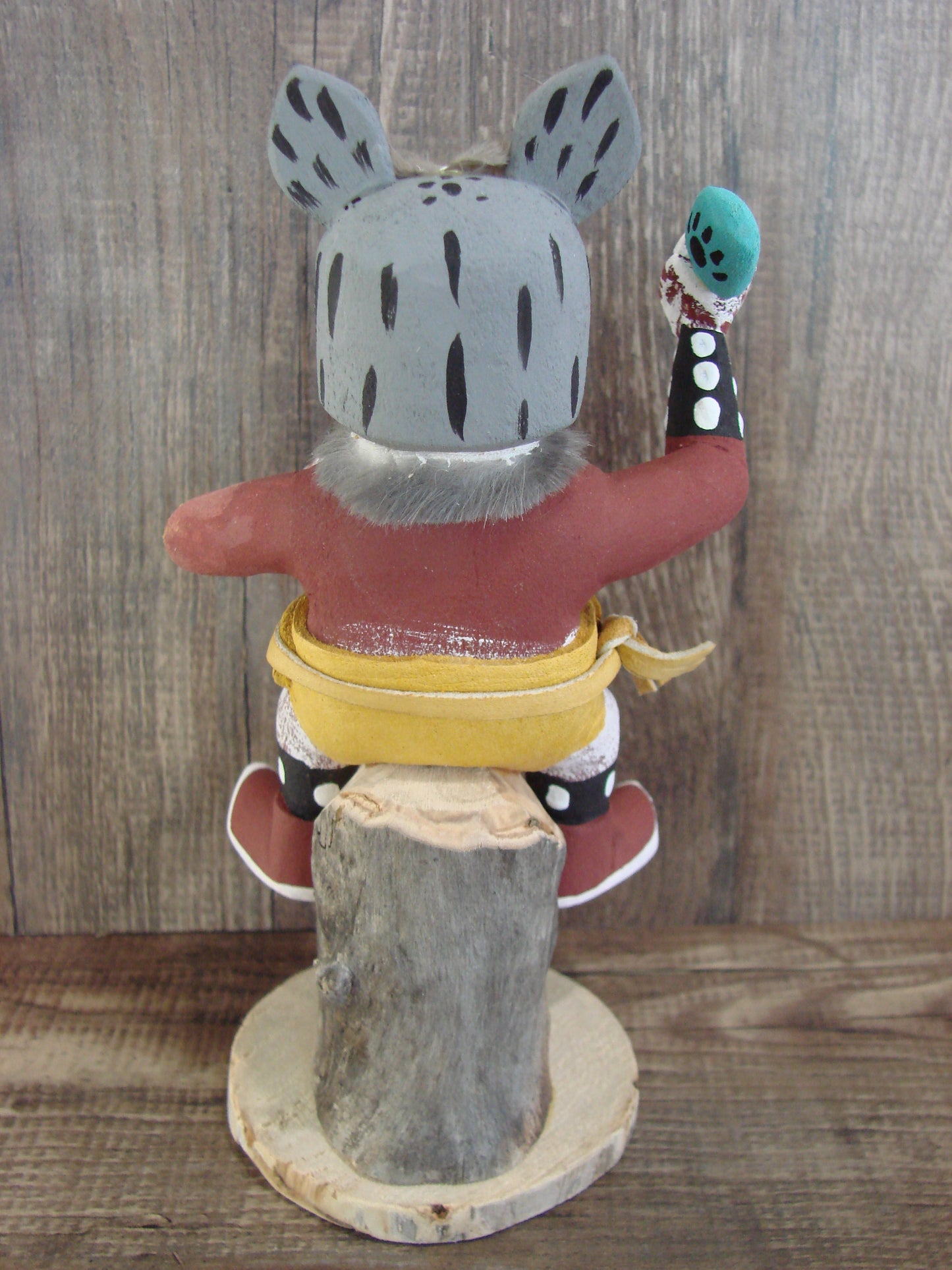 Native American Gray Wolf Kachina Dancer Signed Benally